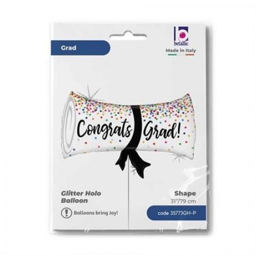GLOBO 27" FOIL FORMA DIPLOMA CONGRATS
