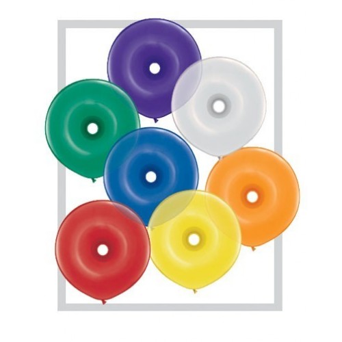 $D 50 GLOBOS 16" LATEX DONUT COLOR SURT.