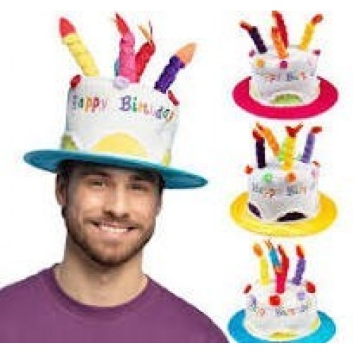 SOMBRERO TARTA C/VELA CREMA BIRTHDAY