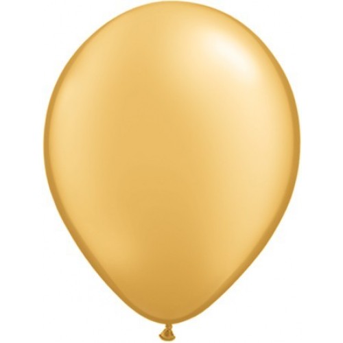   100 GLOBOS 11" LATEX METAL ORO