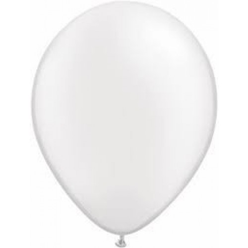   100 GLOBOS 11" LATEX PERLADO BLANCO