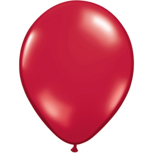 $E 100 GLOBOS 11" LATEX ROJO TRANSPAREN