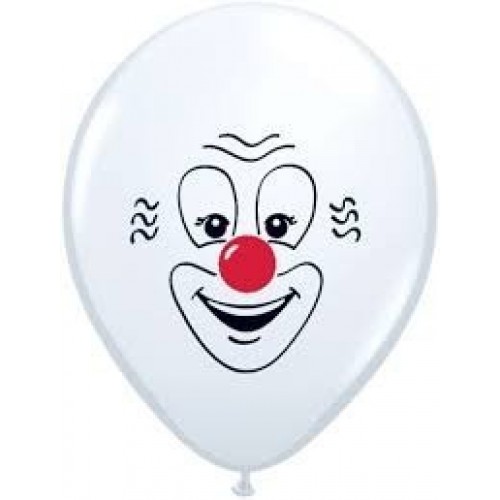 $D 50 GLOBOS 16" LATEX BLANCO CARA PAYAS