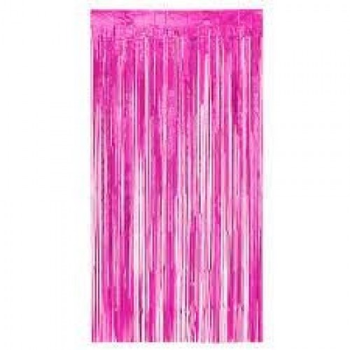   CORTINA FLECO METAL FUCSIA 1X2MT