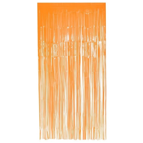     CORTINA FLECO NARANJA NEON 1X2MT