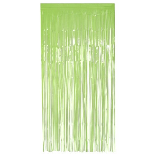   CORTINA FLECO VERDE NEON 1X2MT