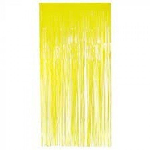   CORTINA FLECO AMARILLA NEON 1X2MT