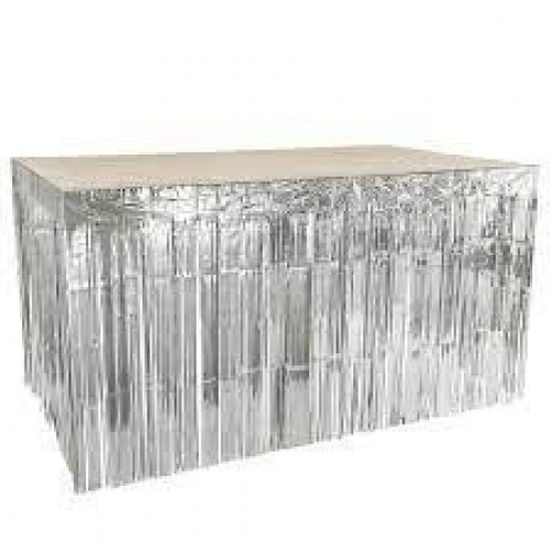  FALDA MESA FLECO MET PLATA 74X300CM