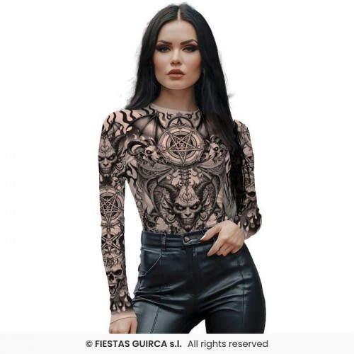 CAMISA MALLA T-M EFECTO TATUAJES