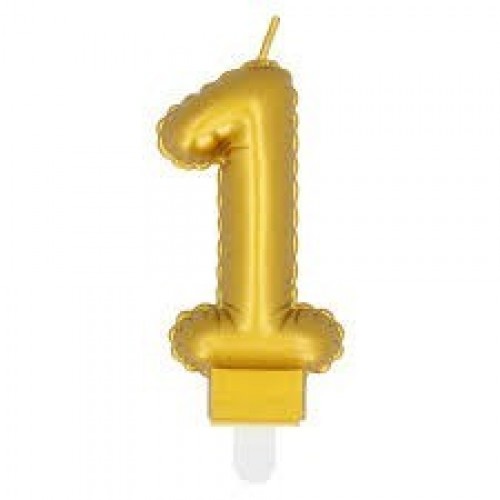   VELA FORMA N1 METAL ORO 9CM
