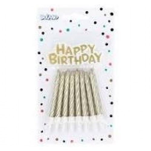HAPPY BIRTHDAY 16 VELAS ORO C/SOPORTE