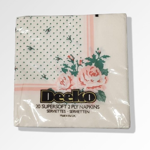 20 SERVILLETAS ROSE TOPOS VERDE 33CM