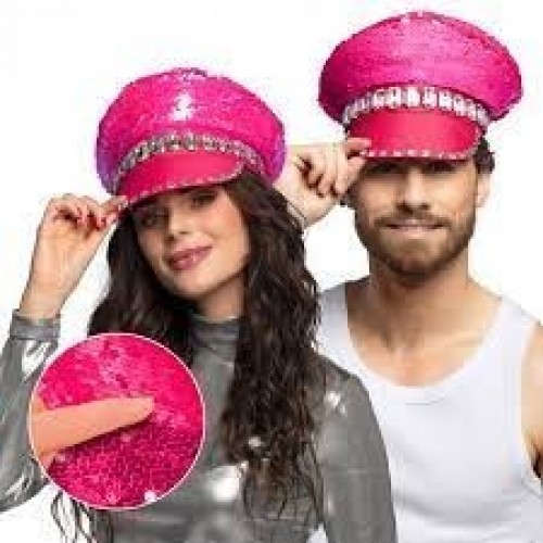 GORRA SANDY LENTEJUELA ROSA