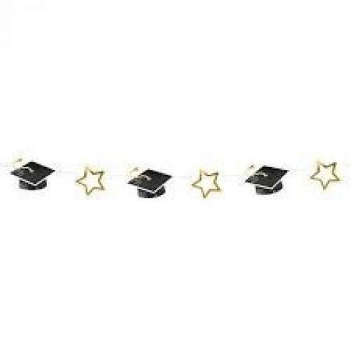 GUIRNALDA GRADUACION ESTRELLA ORO 3MT