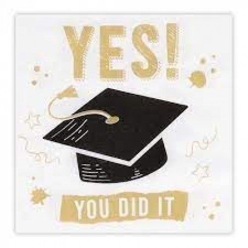 20 SERVILLETAS GRADUACION YES! 33CM