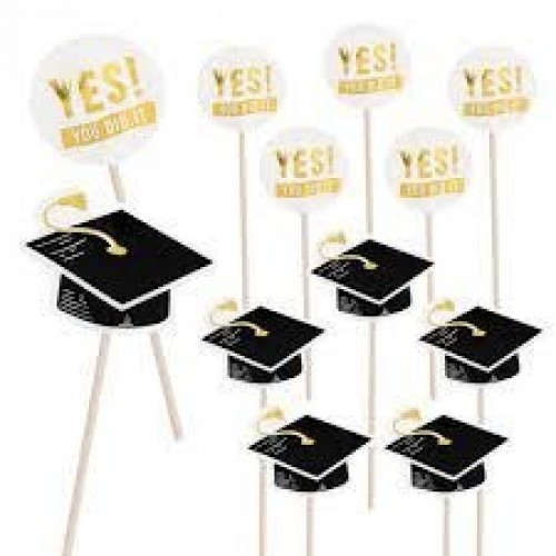 12 PICK COCTEL GRADUACION YES! 12CM