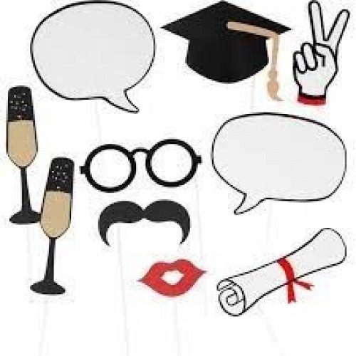 KIT 10 PIEZAS PHOTOCALL GRADUACION