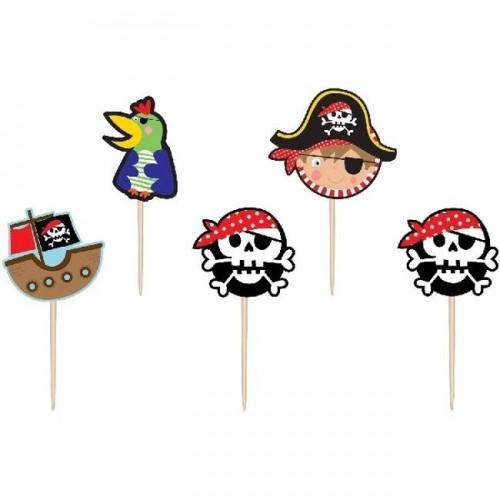   5 PICK VELA FIESTA PIRATA MIX 7CM