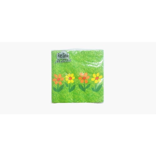 20 SERVILLETAS CESPED FLORES 33CM
