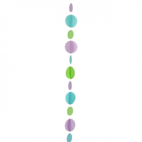 TIRA P/GLOBOS CIRCULO LILA/AZUL/VERDE