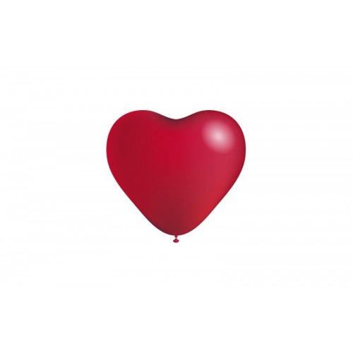 50 GLOBOS 10"  80HP25 CORAZON ROJO 80CM
