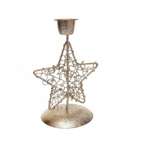   B/PORTAVELAS ORO 15CMS MOD.SURT
