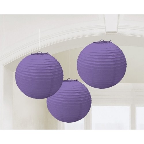   3 FAROLILLO REDONDO VIOLETA 24CM
