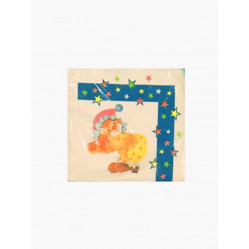20 SERVILLETAS PAYASO ESTRELLAS 33CM
