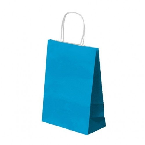 T/BOLSA C/ASA TURQUESA 20 10X29CM