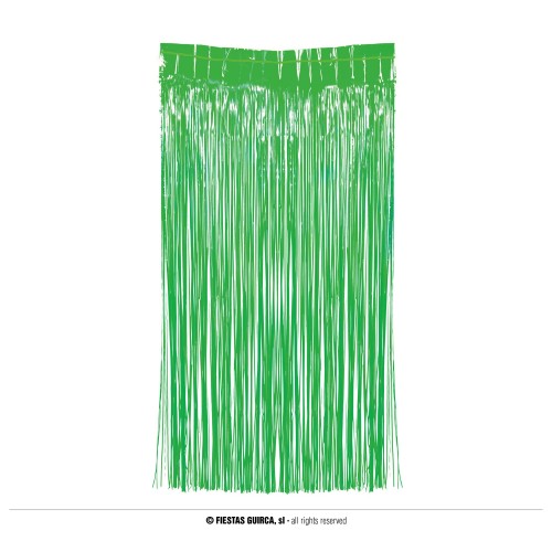   CORTINA FLECO VERDE NEON 1X2MT