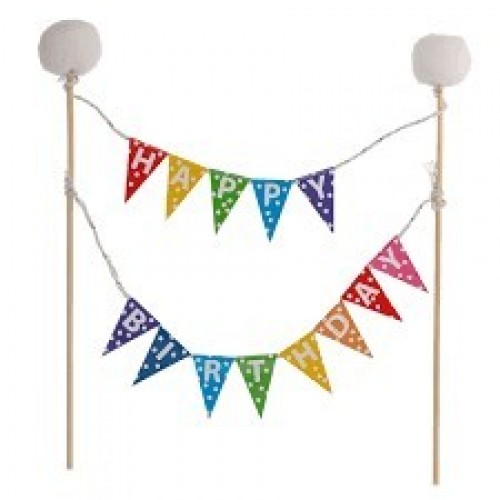 KIT DECO TARTA HAPPY BIRTHDAY 22CM