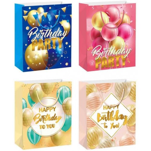 BOLSA RELIEVE BIRTHDAY GLOBOS 32X26CM