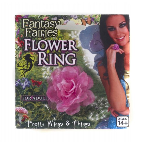 ANILLO FLOR HADA AMAPOLA FUCSIA