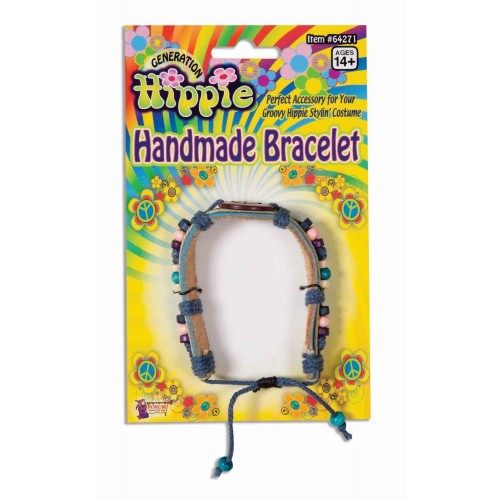 PULSERA MADERA BOLA HIPPIE