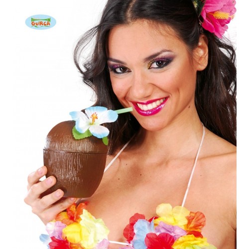 $D VASO FORMA COCO CON TAPA 13CM