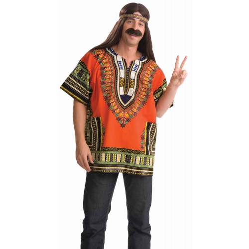    CAMISA T-L NARANJA DASHIKI HIPPIE