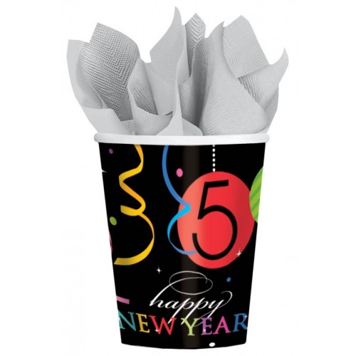 PAQ.8/U VASO RELOJ NEW YEAR 266ML