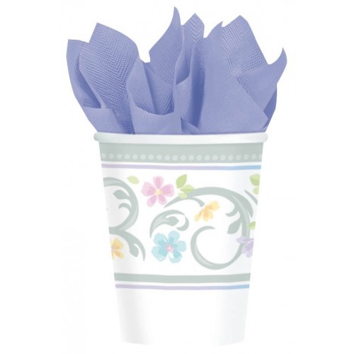 PAQ.18/U VASO CRUZ COLOR 266ML