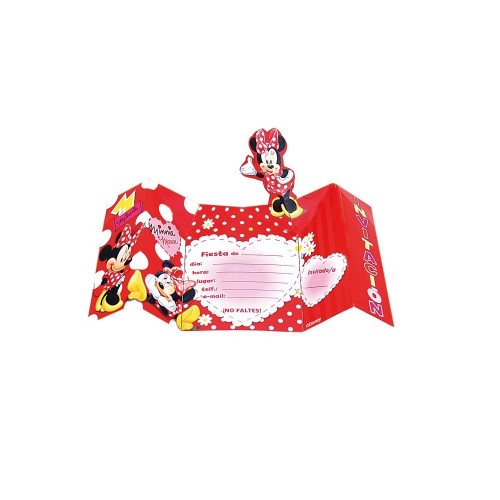 $D   6 INVITACIONES MINNIE LUNARES