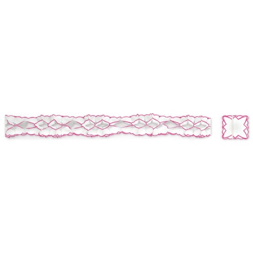 GUIRNALDA BICOLOR BLANCO FILO ROSA 4MT