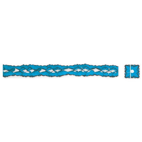 $ GUIRNALDA BICOLOR AZUL FILO MARRON 4M