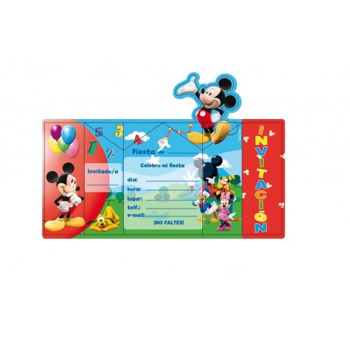 $D   8 INVITACIONES MICKEY C/SOBRE