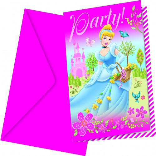 6 INVITACIONES PRINCESA PALACIO