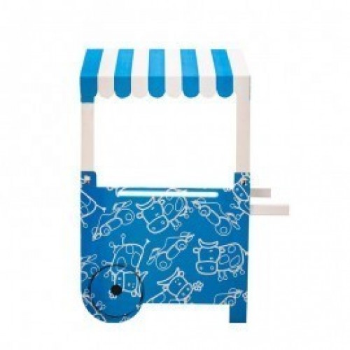 CARRITO CARTON PARA CHUCHES AZUL