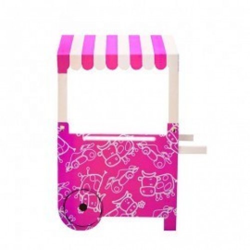 CARRITO CARTON PARA CHUCHES ROSA
