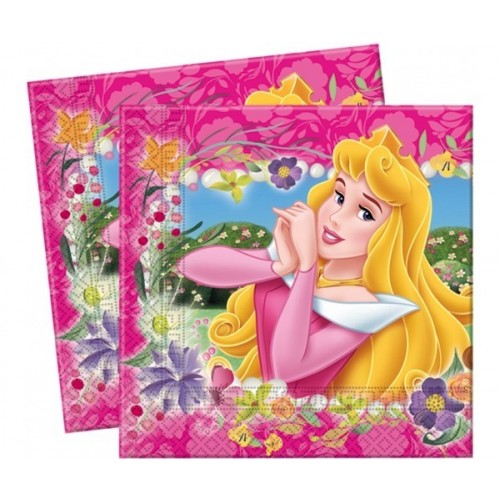$ 20 SERVILLETAS PRINCESAS PALACIO 33CM