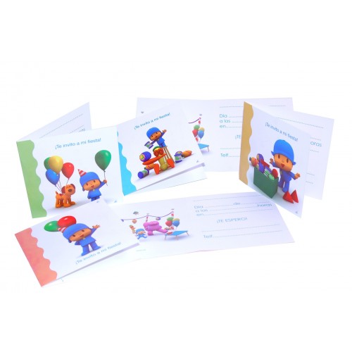 $D   6  INVITACIONES C/SOBRE POCOYO