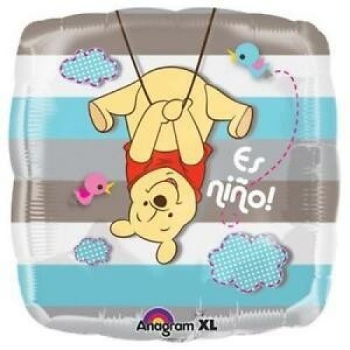 GLOBO 18" CUADRADO WINNIE ES NIÑO