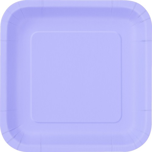 $ E   14 PLATO CUADR.LAVANDA 22,9CM