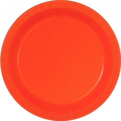   $E PAQ.8 PLATO  PLAST.NARANJA  22CM